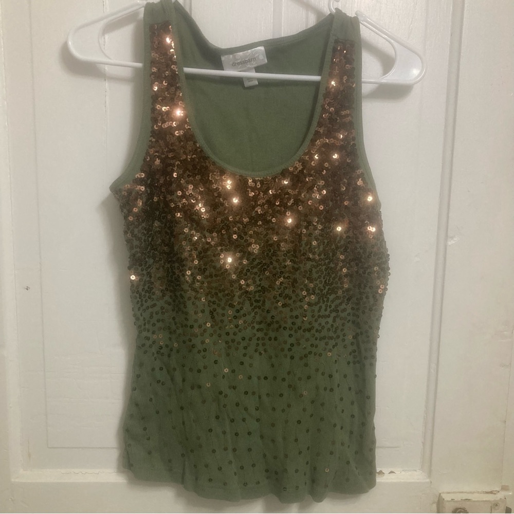 ⚡️ Dressbarn sequined tank top size small